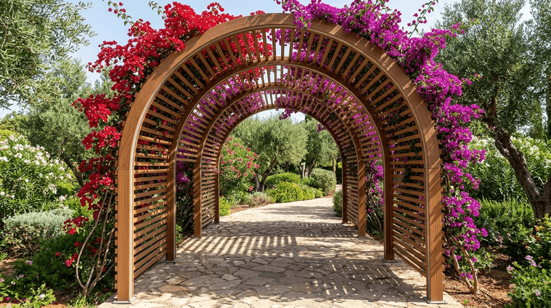 giàn hoa gỗ nhựa