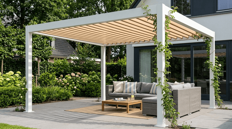 giàn hoa gỗ nhựa