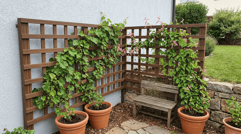 giàn hoa gỗ nhựa