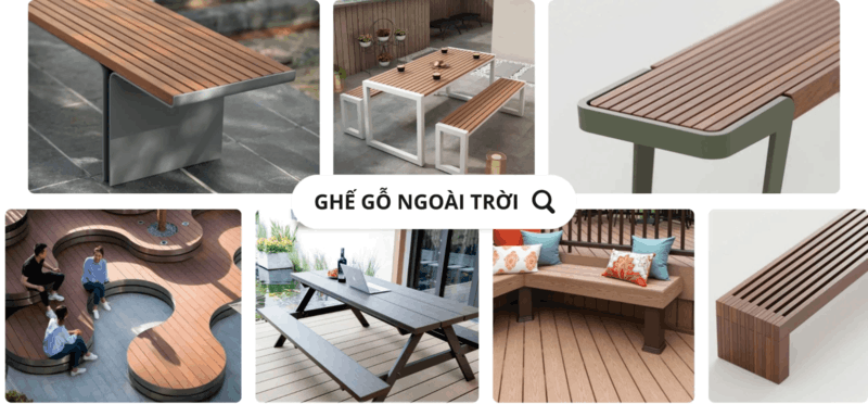 Bàn ghế gỗ nhựa