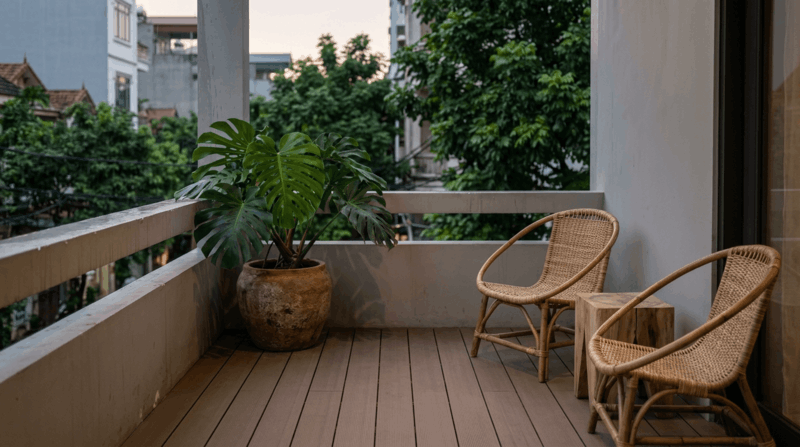 Sàn gỗ nhựa ban công