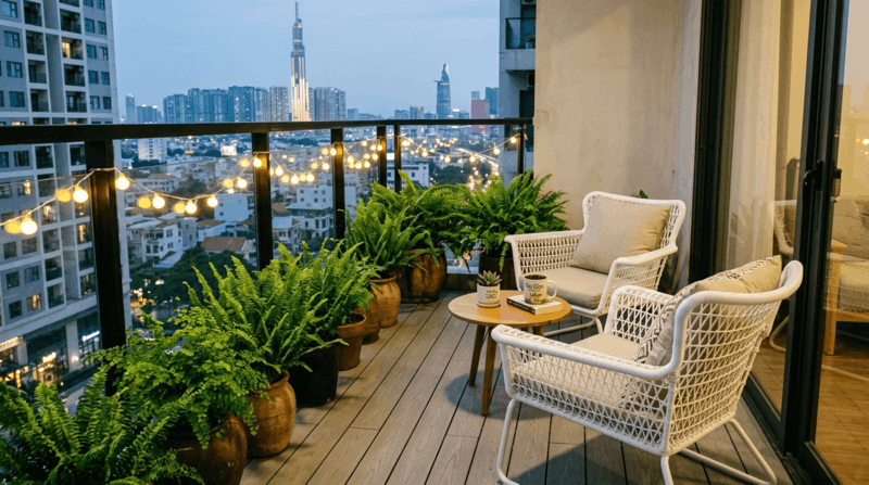 Sàn gỗ nhựa ban công