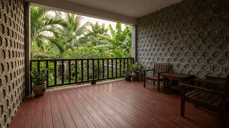 Sàn gỗ nhựa ban công