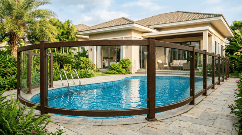 sàn gỗ nhựa hồ bơi