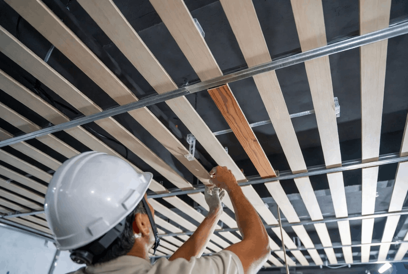 trần nan gỗ nhựa