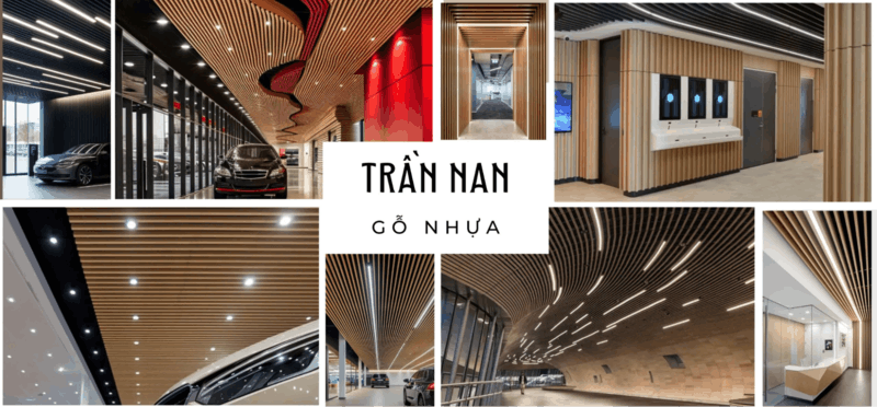 trần nan gỗ nhựa