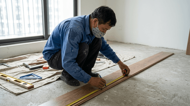 thi công sàn gỗ nhựa ngoài trời