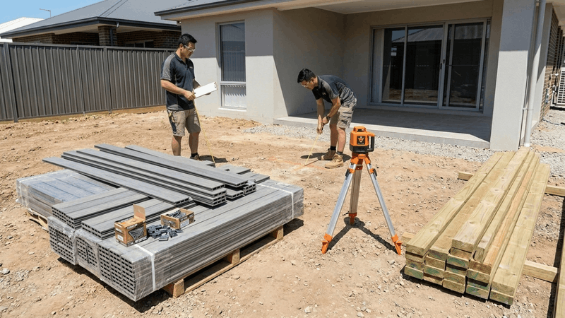 thi công sàn gỗ nhựa ngoài trời